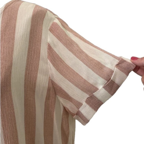 NWT Soft Surroundings Cabana Tee Gauze Short Sleeve Striped Top 10/12 Medium - Picture 5 of 10